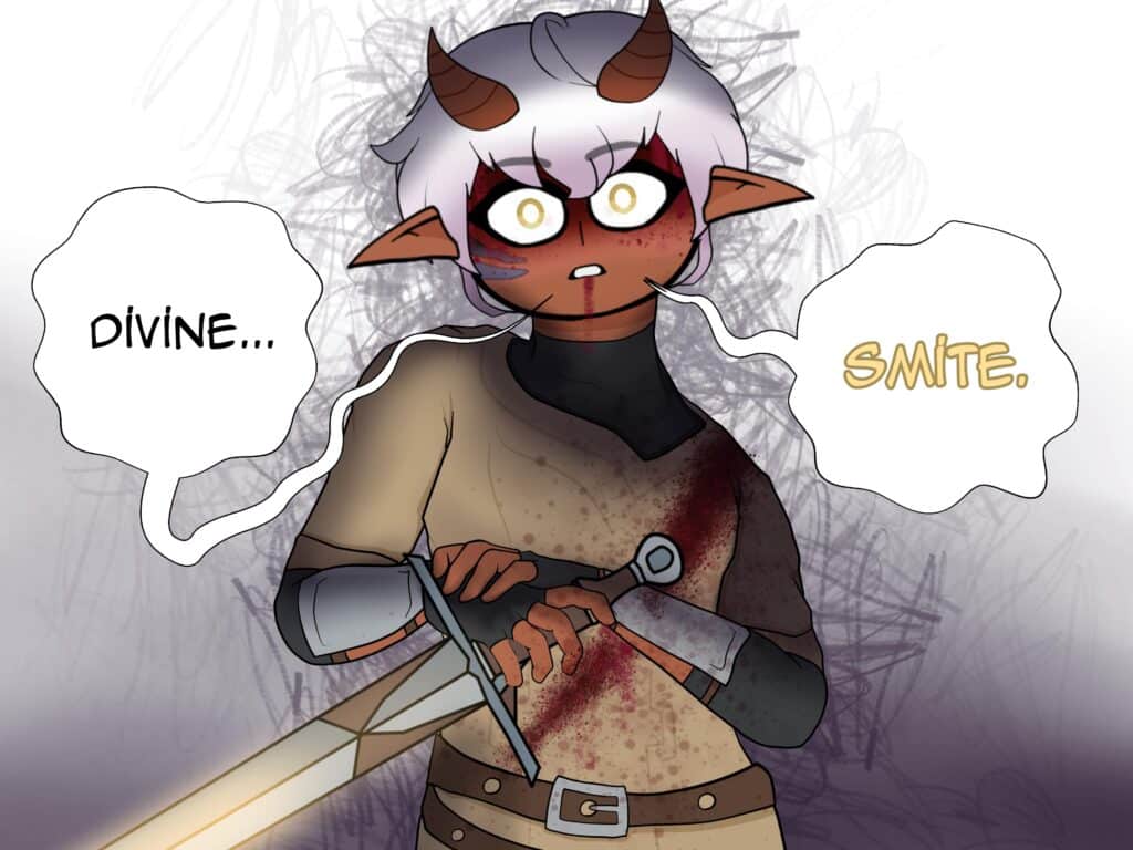 Enix readying his Divine Smite